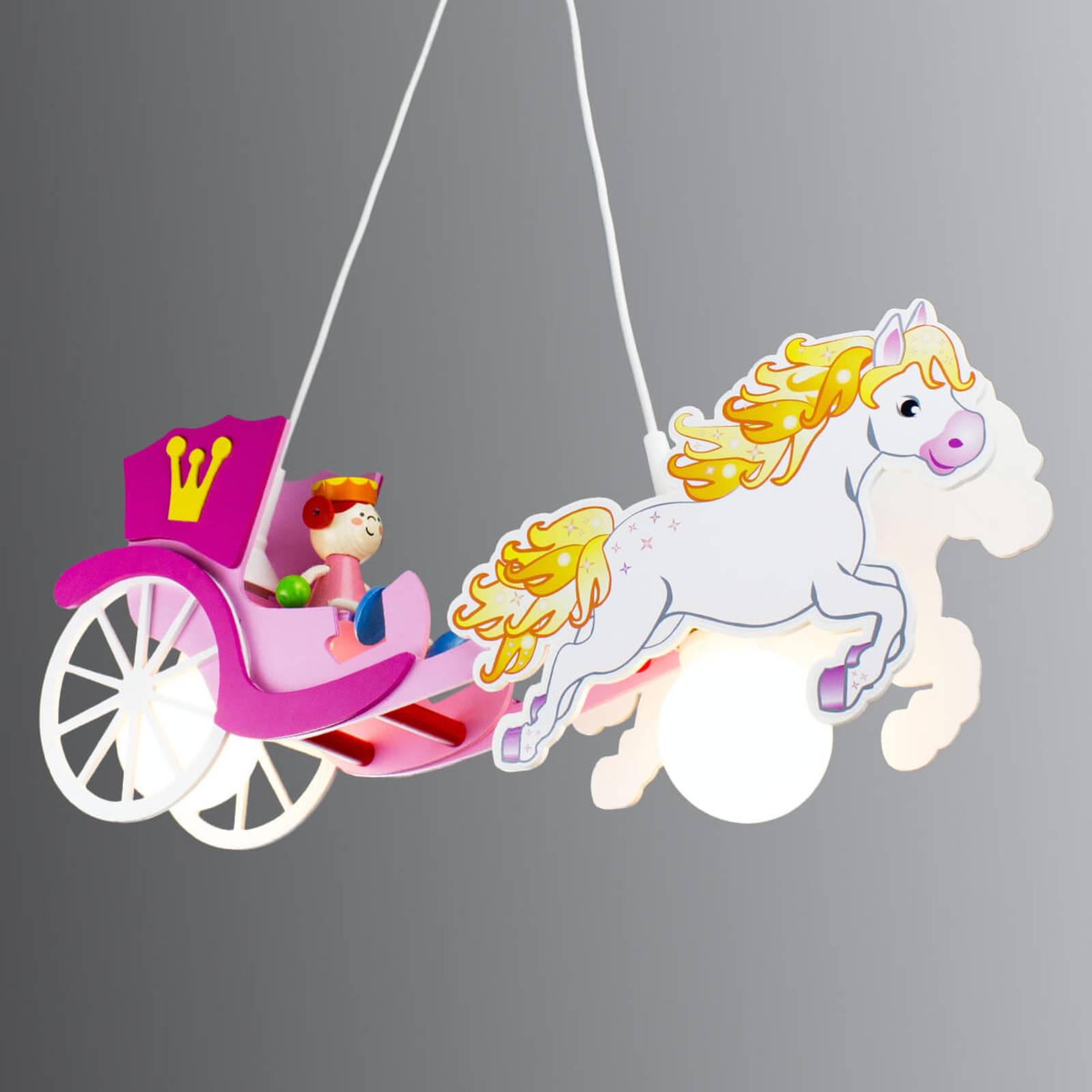 Hängeleuchte Prinzessin mit Pferd und Kutsche günstig online kaufen