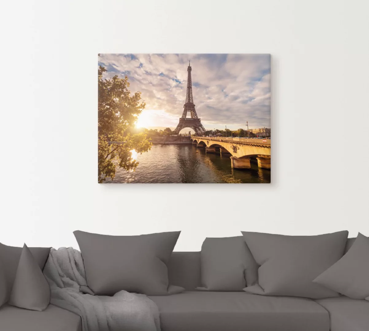 Artland Wandbild "Paris Eiffelturm II", Gebäude, (1 St.), als Leinwandbild, günstig online kaufen