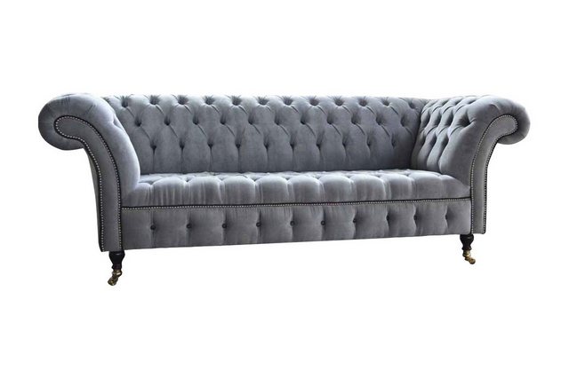 JVmoebel Sofa Chesterfield 3 Sitzer Couch Sitz Textil Stoff Couchen Sofas S günstig online kaufen