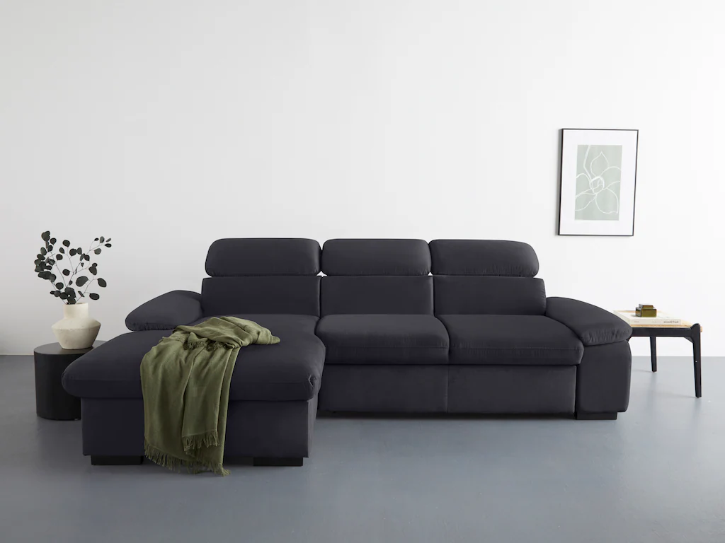 COTTA Ecksofa "Lola L-Form mit Kopfteilfunktion & Hocker", (Set, mit Hocker günstig online kaufen