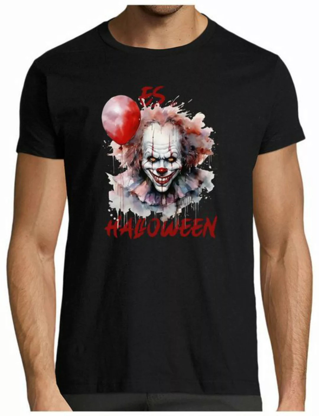 MyDesign24 T-Shirt Herren Halloween Shirt mit einzigartigem Clownsmotiv Es günstig online kaufen