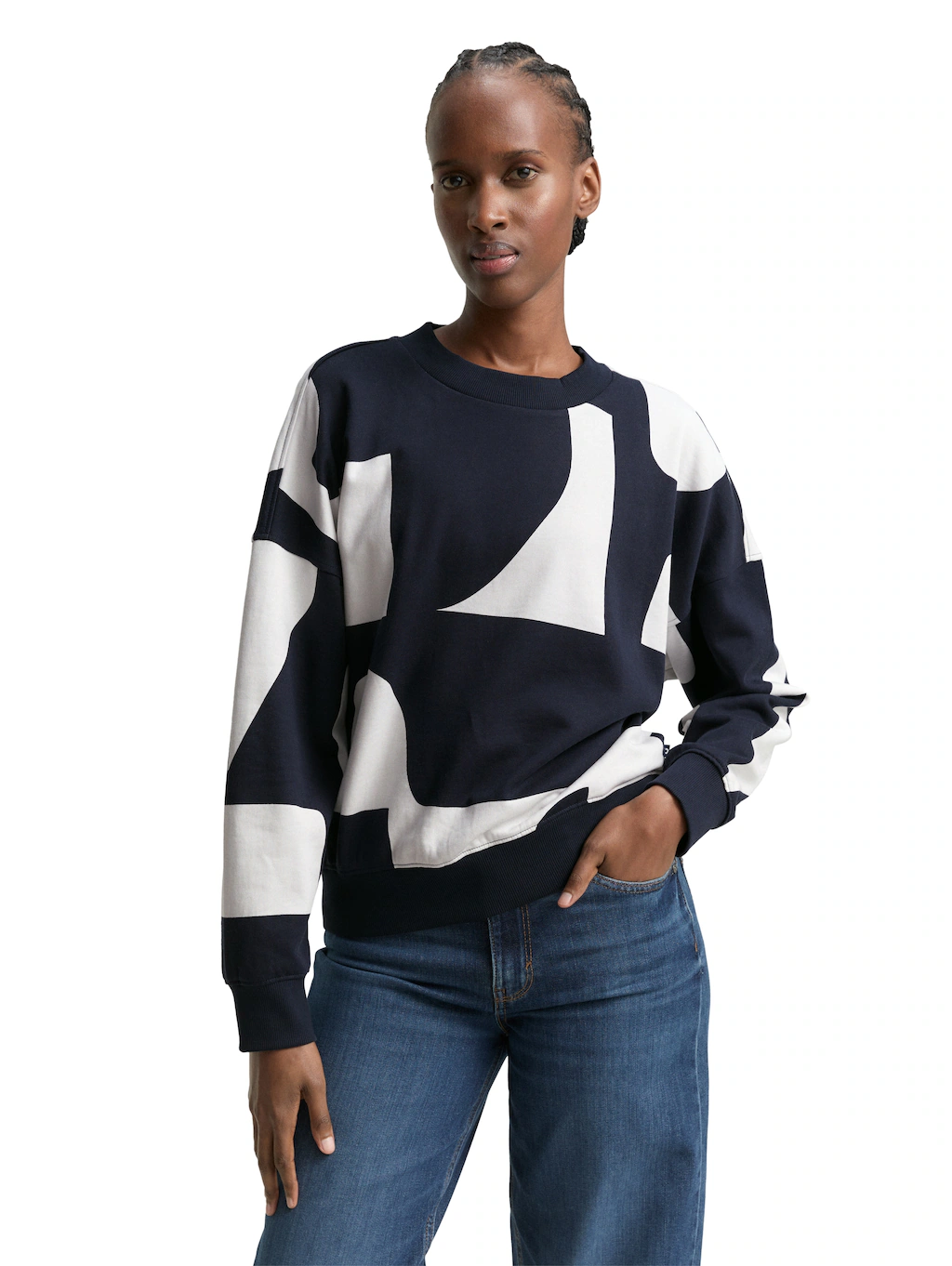 TOM TAILOR Denim Sweatshirt, mit All-Over Print günstig online kaufen
