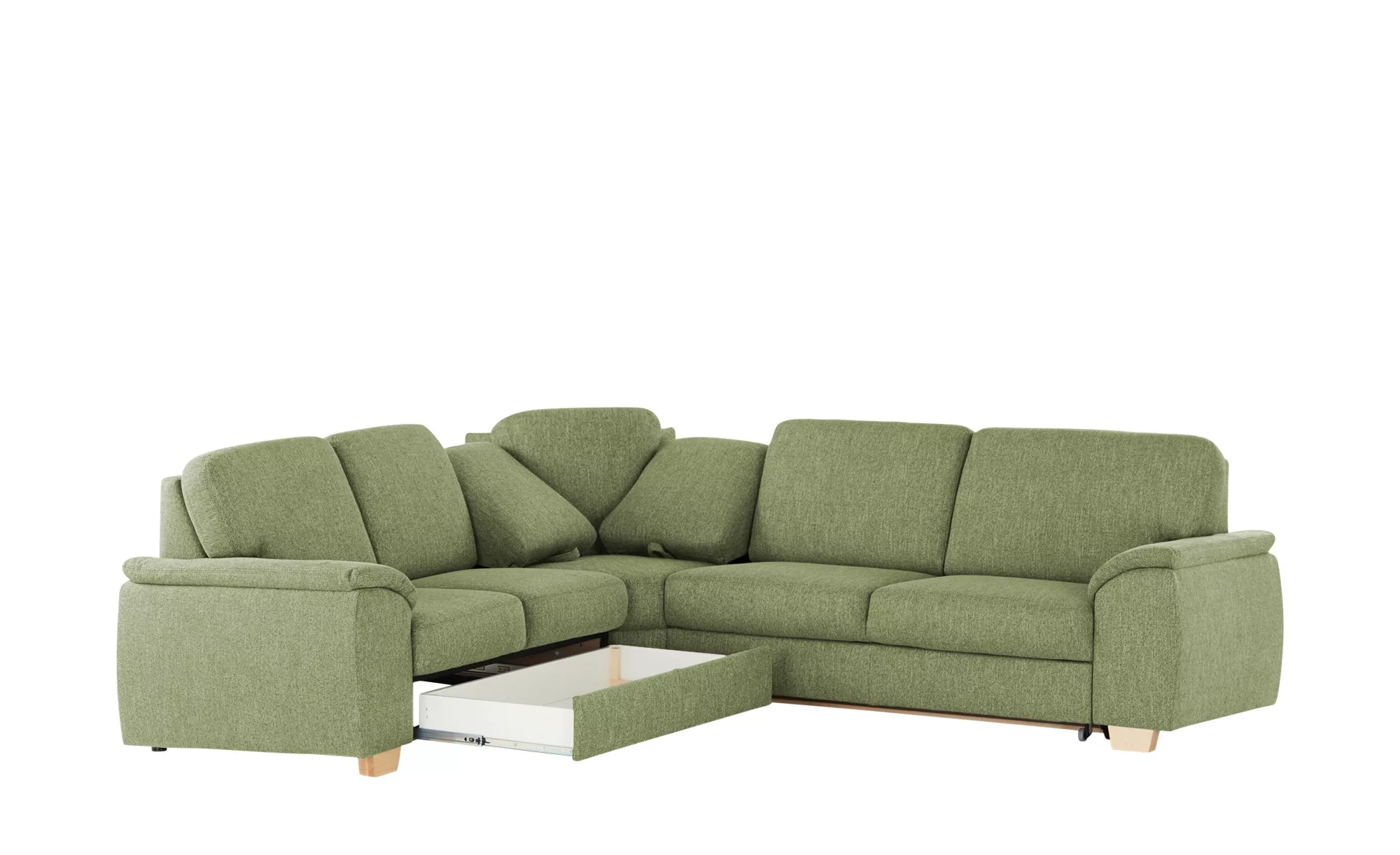 smart Ecksofa  Valencia ¦ grün ¦ Maße (cm): B: 250 H: 90 T: 280.0 Polstermö günstig online kaufen