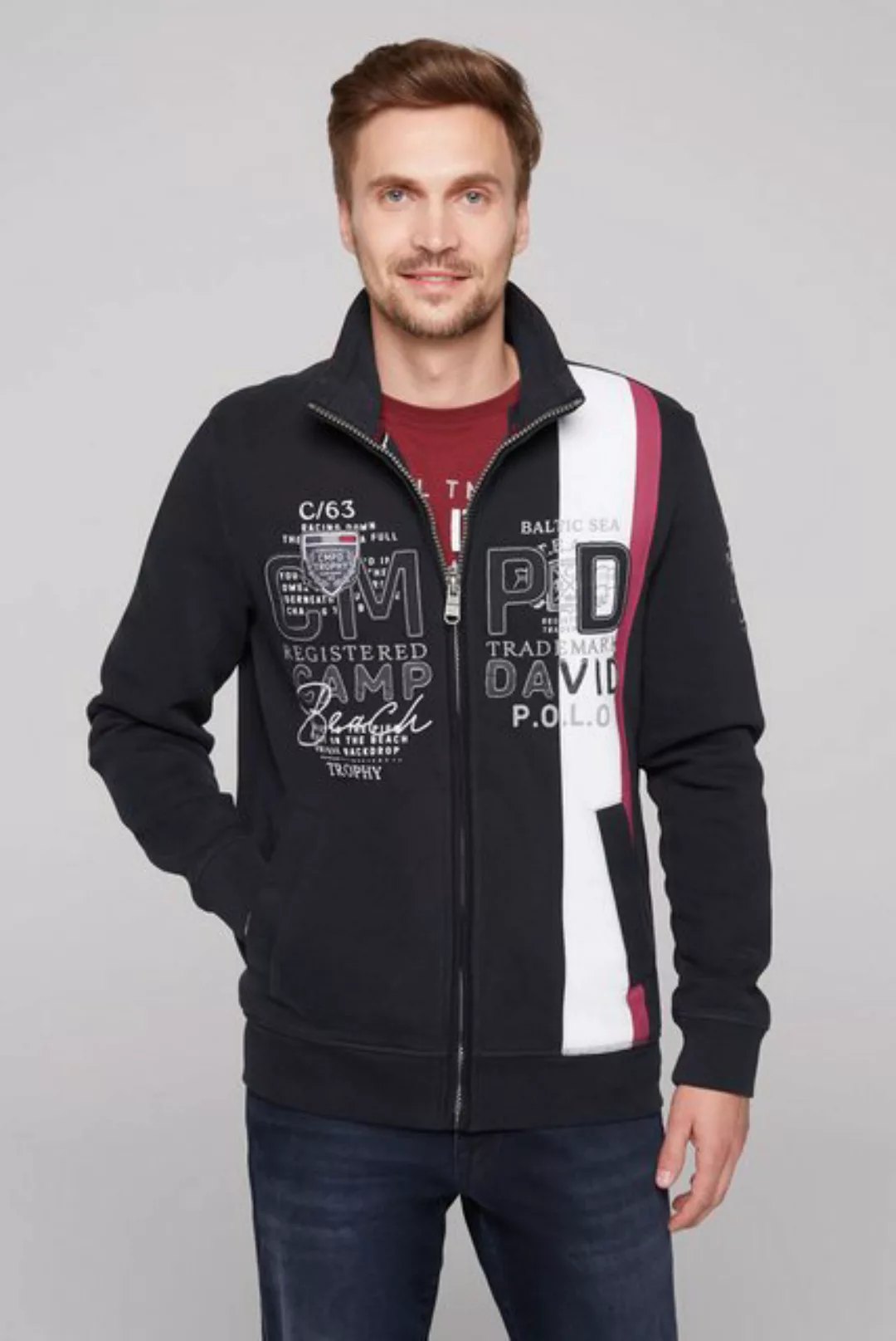 CAMP DAVID Sweatjacke, mit Stehkragen günstig online kaufen