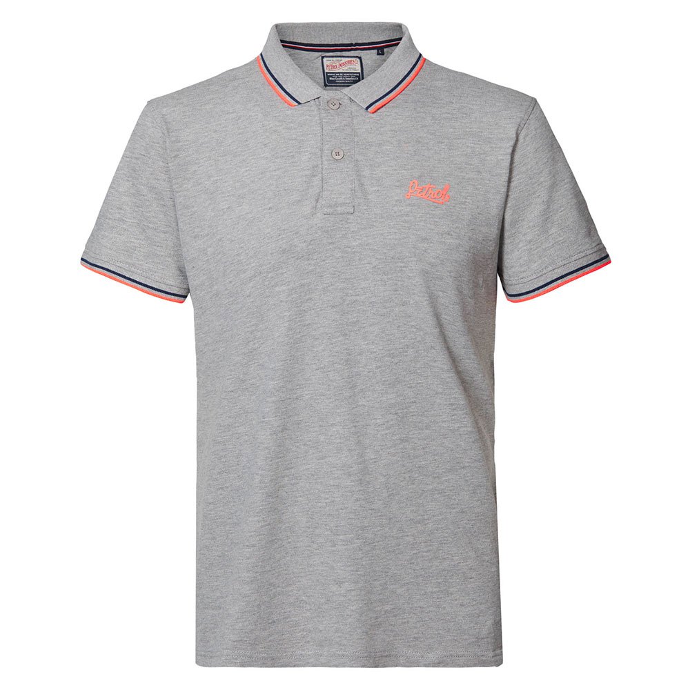 Petrol Industries Kurzarm Poloshirt 2XL Light Grey Melee günstig online kaufen