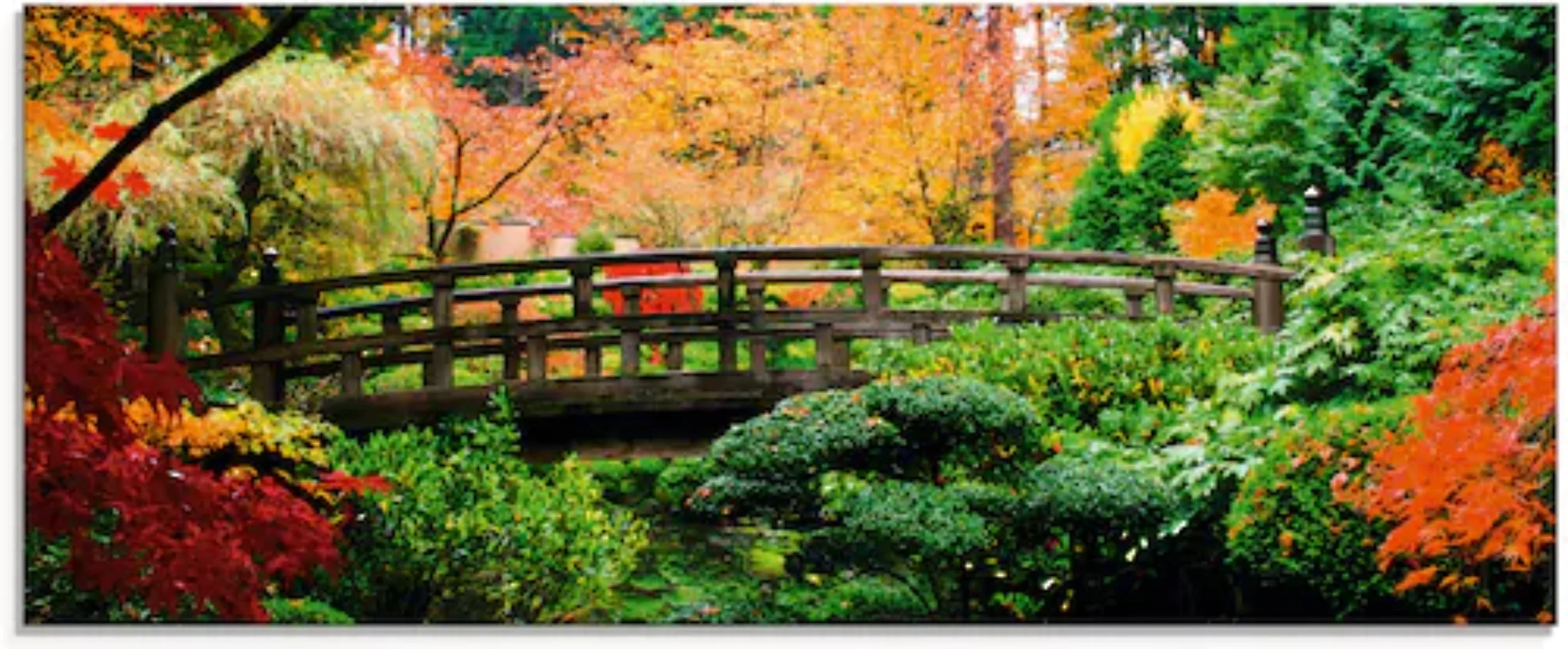 Artland Glasbild "Eine Brücke im japanischen Garten", Brücken, (1 St.), in günstig online kaufen