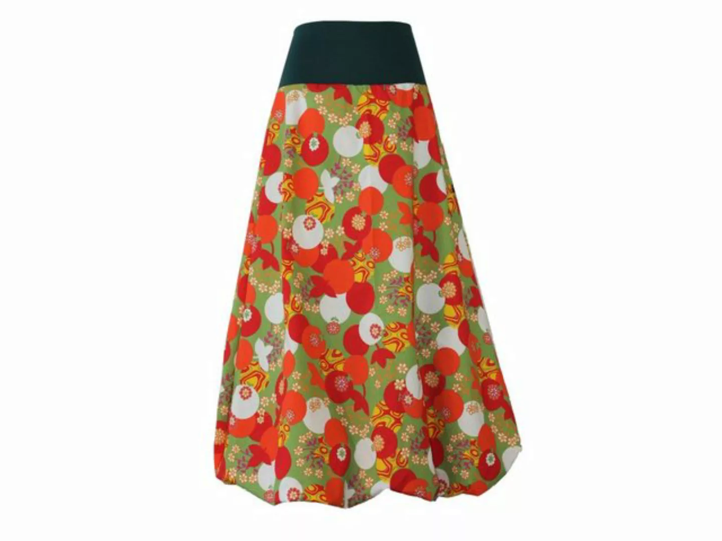 dunkle design Ballonrock Maxi Baumwolle Avant Garde Bunt Bund aus Jersey günstig online kaufen