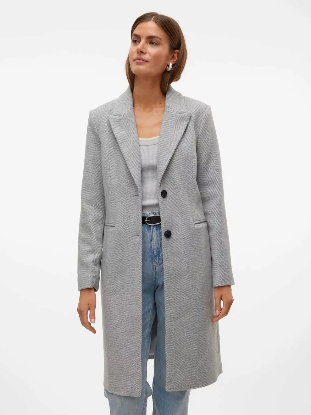 Vero Moda Langmantel "VMBLAZA HERINGBONE LONG WOOL COAT GA BOO" günstig online kaufen