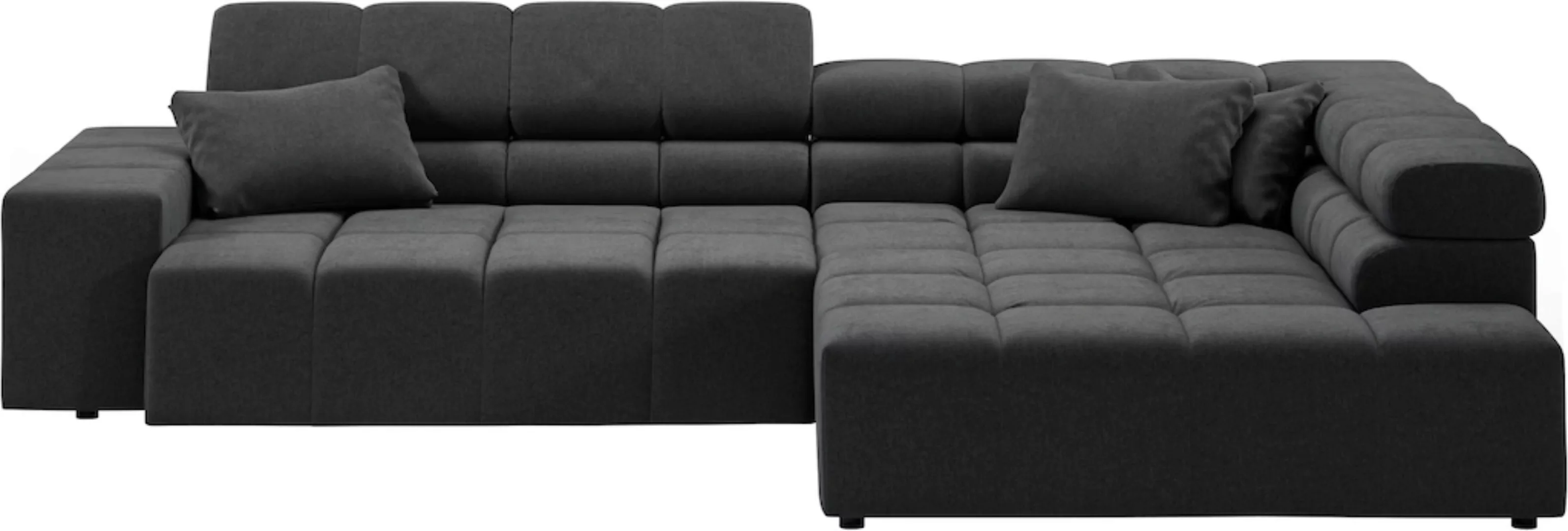 INOSIGN Ecksofa "Ancona incl. Kopfteilverstellung, Zierkissen Breite 319cm, günstig online kaufen