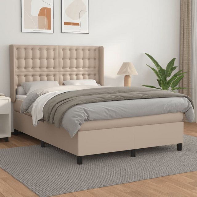 vidaXL Boxspringbett Bett Boxspringbett Kunstleder komplett mit Matratze & günstig online kaufen