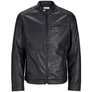 Jack & Jones  Jacken 12261196  DYLAN PU BIKER JACKET-BLACK günstig online kaufen