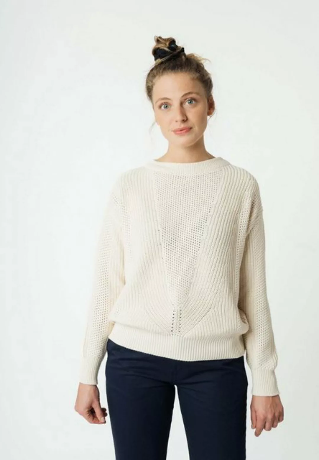 MELA Strickpullover Strickpullover SEEMA Rippbündchen günstig online kaufen