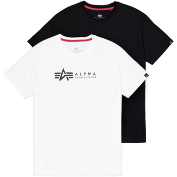 Alpha Industries  T-Shirts & Poloshirts Alpha Label T-Shirt 2 Pack - black/ günstig online kaufen