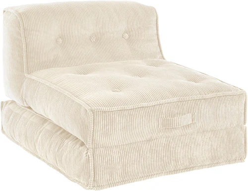 INOSIGN Sessel "Pia", Loungesessel aus Cord, in 2 Größen, Pouf-Funktion. günstig online kaufen