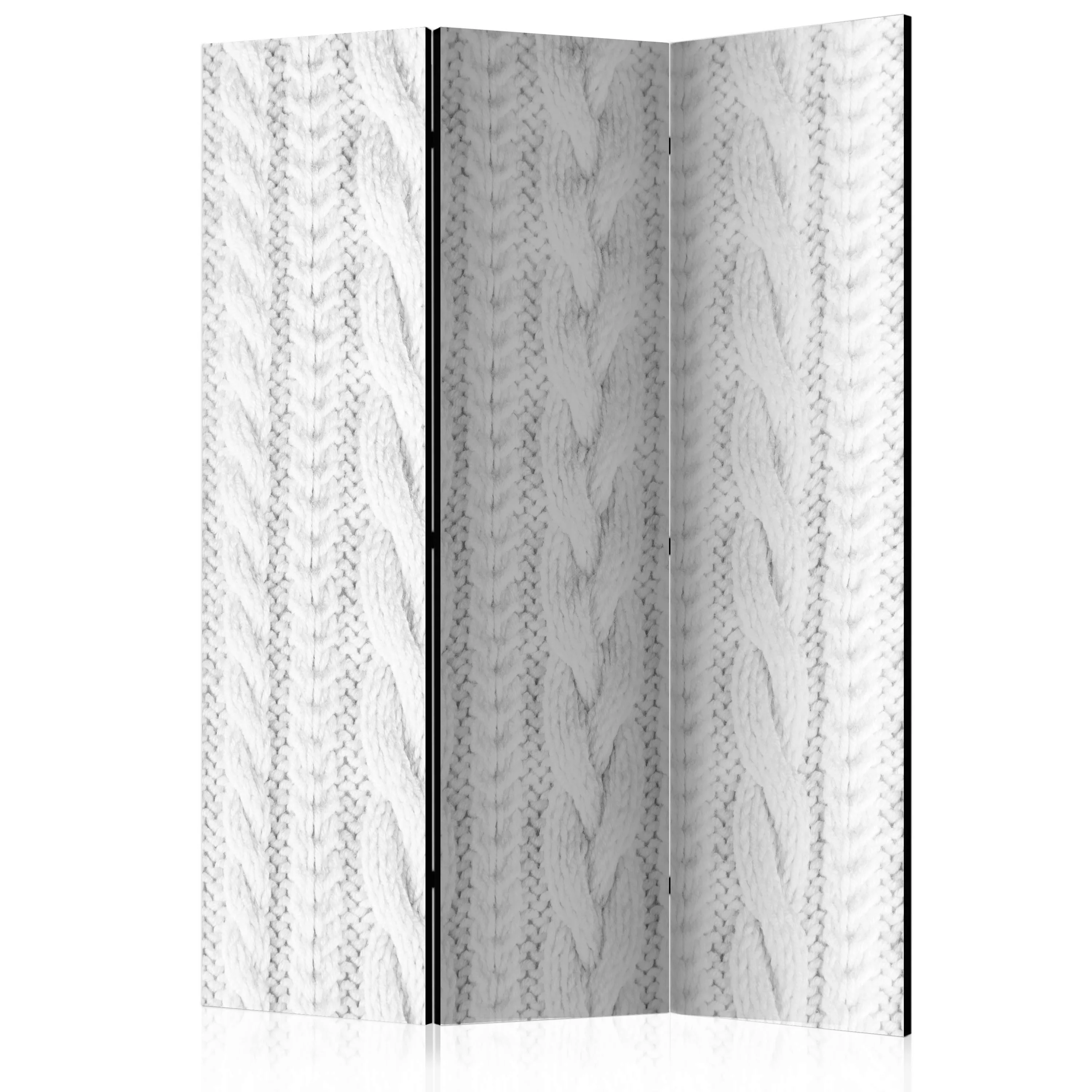 3-teiliges Paravent - White Knit [room Dividers] günstig online kaufen