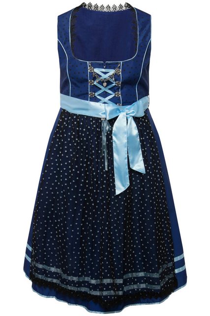 Ulla Popken Dirndl Dirndl Herzen Zierkette Carree-Ausschnitt ärmellos günstig online kaufen