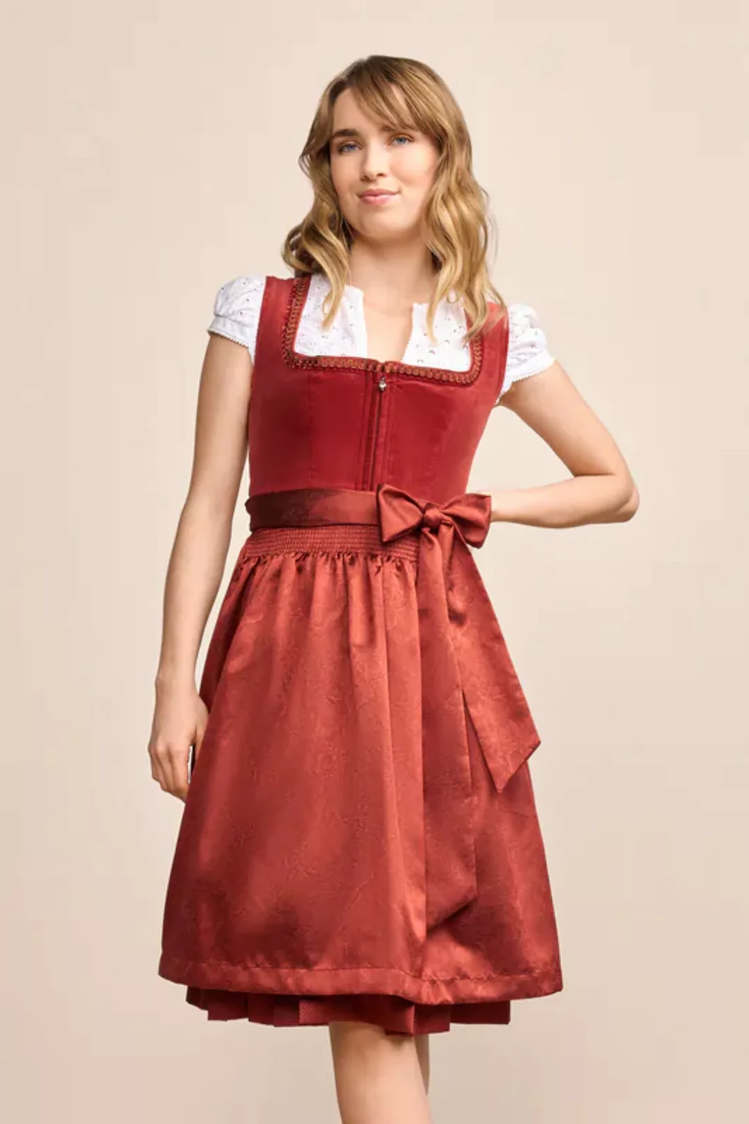 Krüger Madl Dirndl Midi Breitcord-Dirndl günstig online kaufen