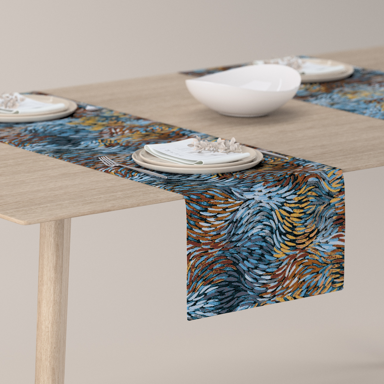Tischläufer, blau- orange, 40 x 130 cm, Intenso Premium (144-37) günstig online kaufen
