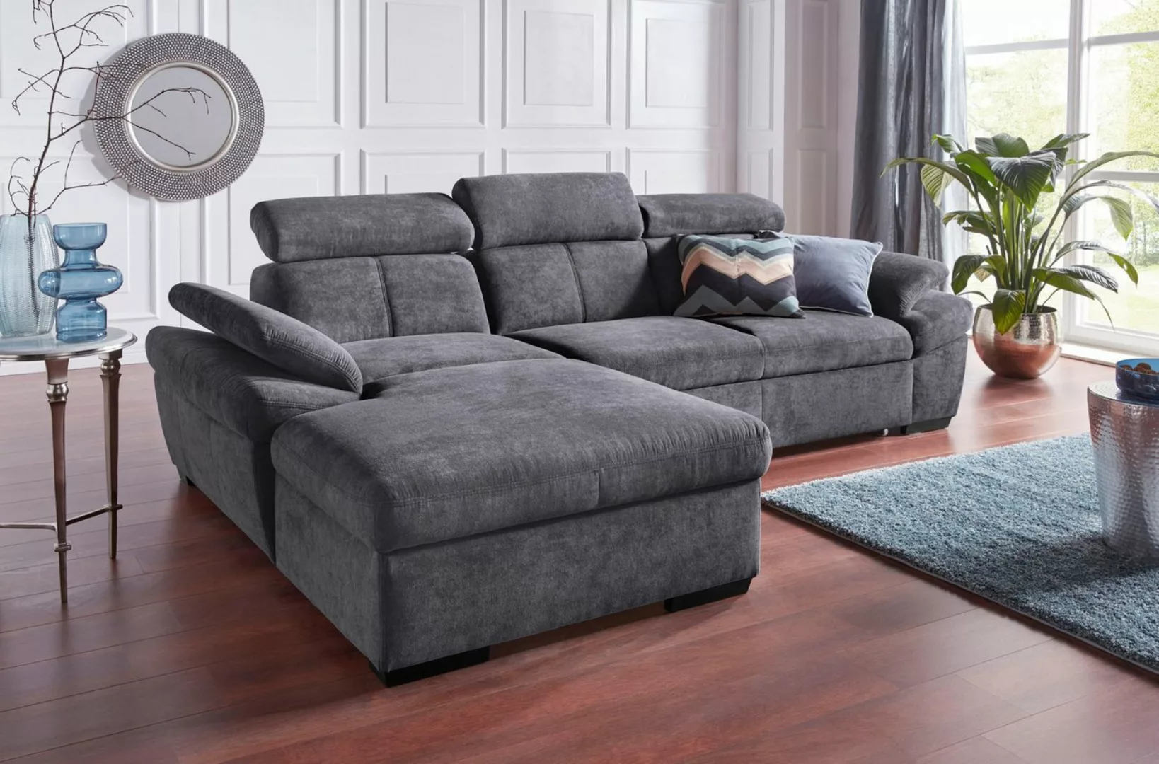 exxpo - sofa fashion Ecksofa "Salerno, L-Form", inkl. Kopf- und Armteilvers günstig online kaufen