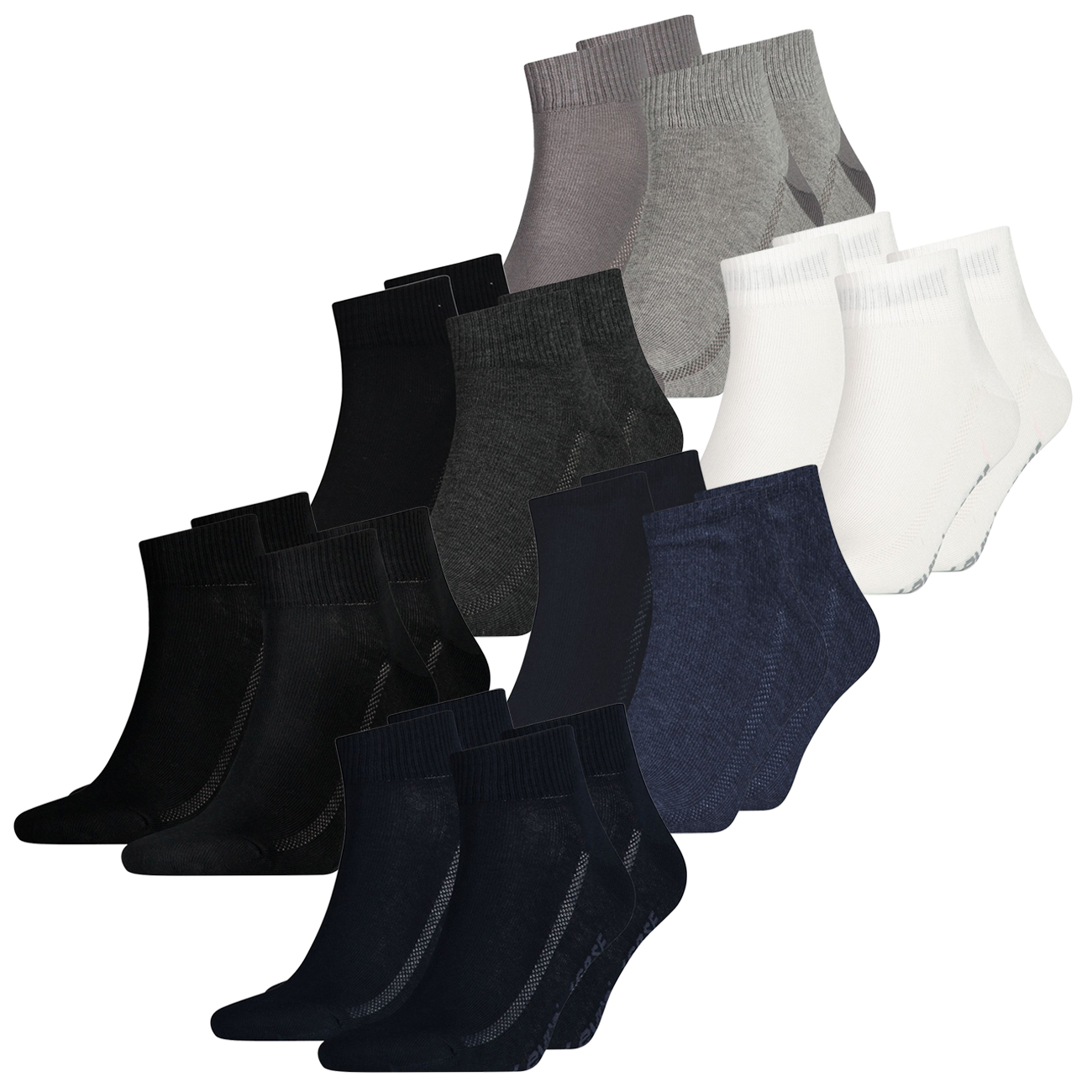 Levis Unisex Quarter Sportsocken 168SF Mid Cut 4er 6er 8er Multipack günstig online kaufen