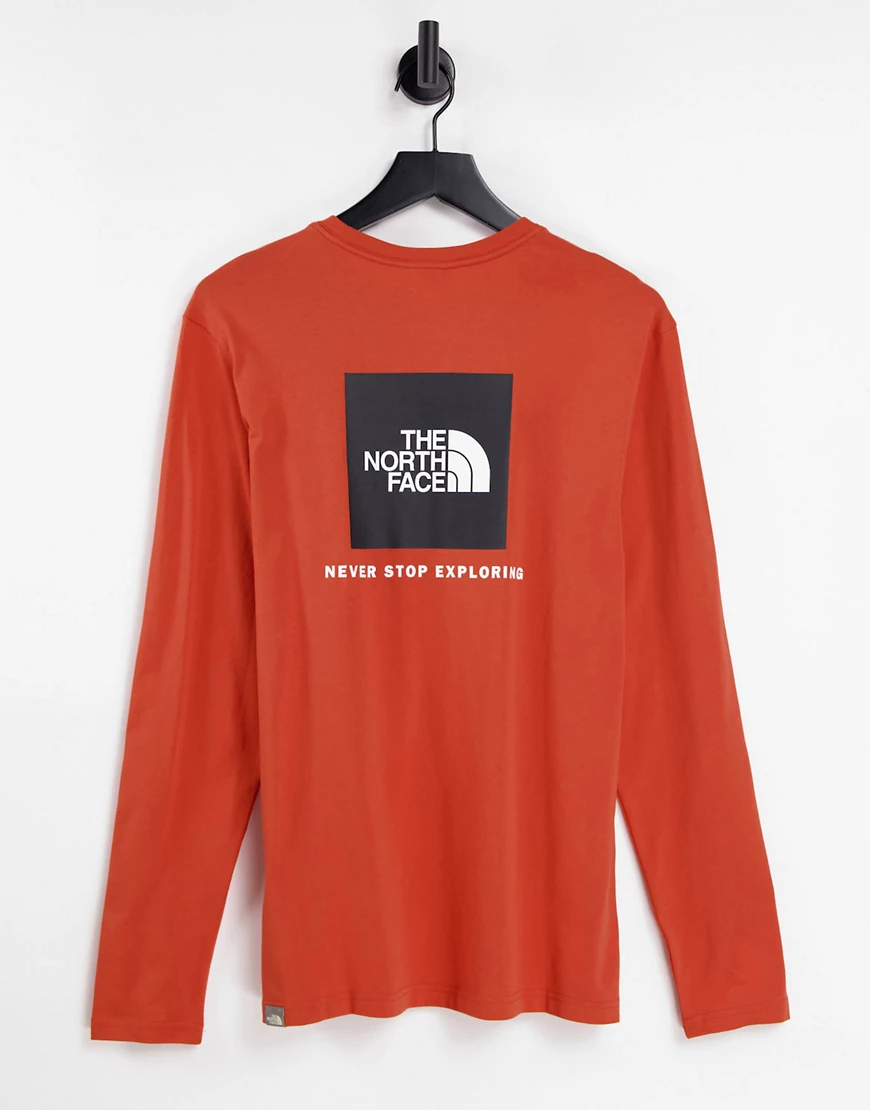 The North Face – Red Box – Langärmliges Shirt in Orange günstig online kaufen