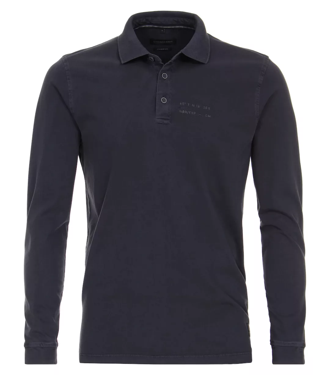 CASAMODA Langarm-Poloshirt "CASAMODA Polo-Shirt Langarm uni" günstig online kaufen