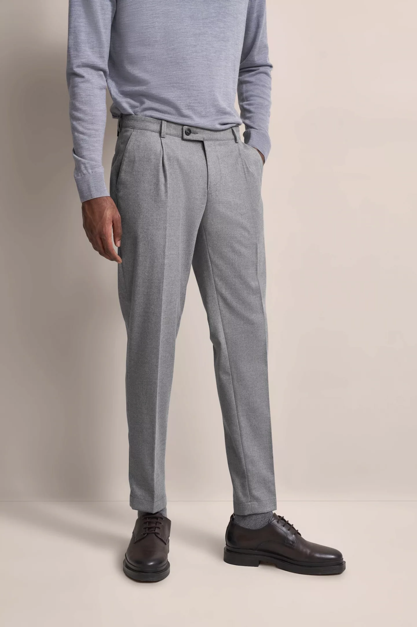 bugatti Bundfaltenhose, mit Modern-Flanell-Soft-Touch günstig online kaufen