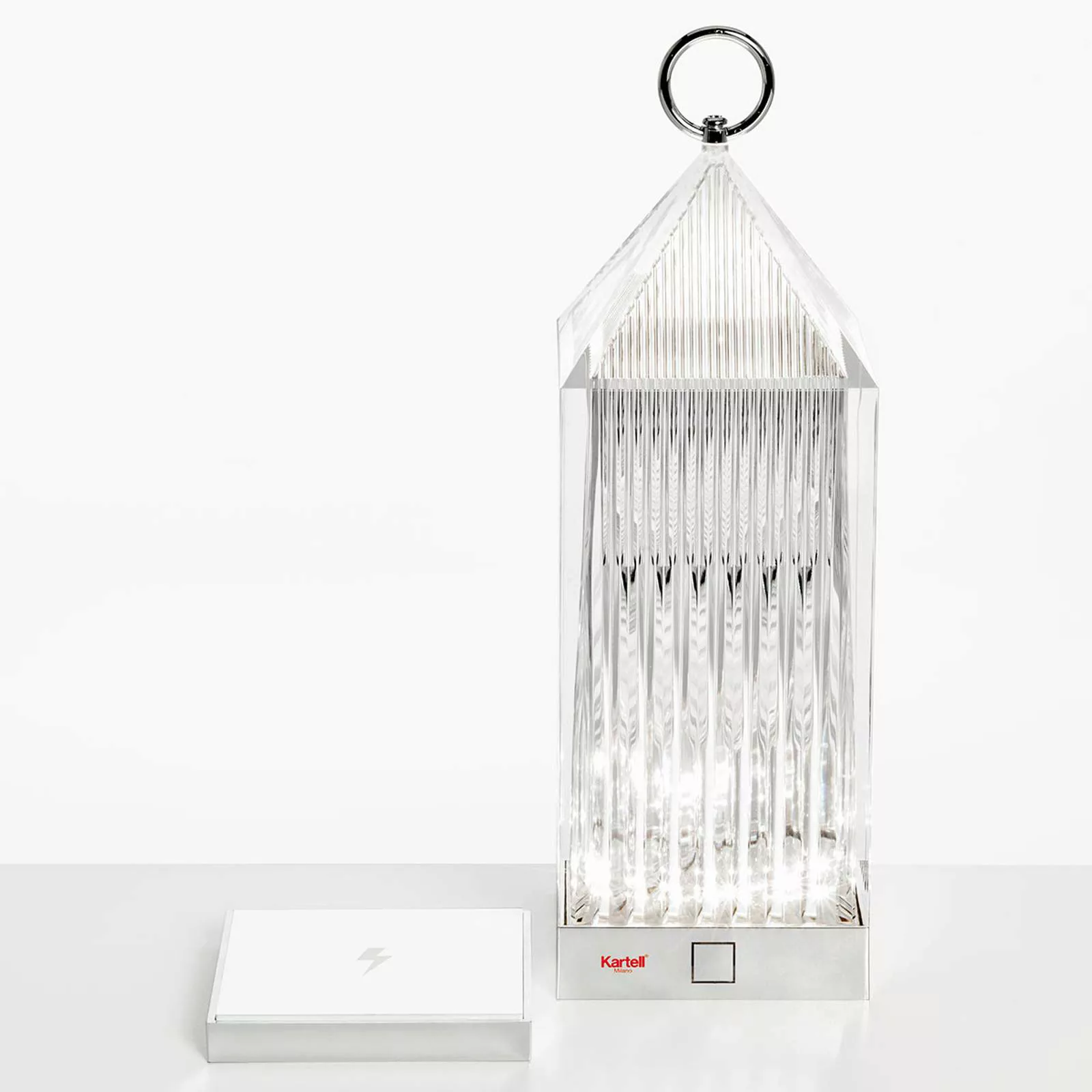 Kartell Lantern LED-Tischleuchte, transparent IP54 günstig online kaufen