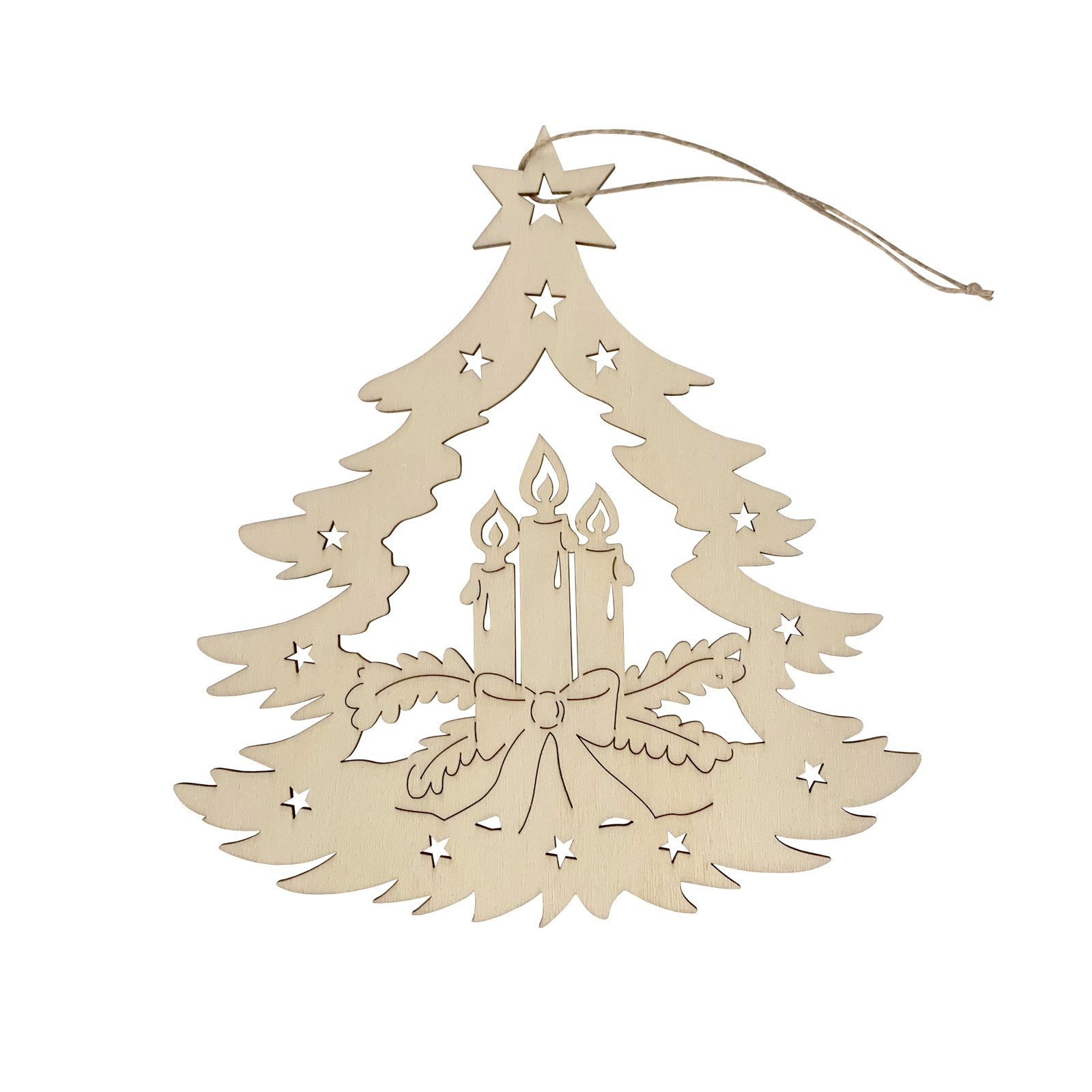 HTI-Living Fensterbild Dekohänger Holz Adventskerze, Fensterbild günstig online kaufen