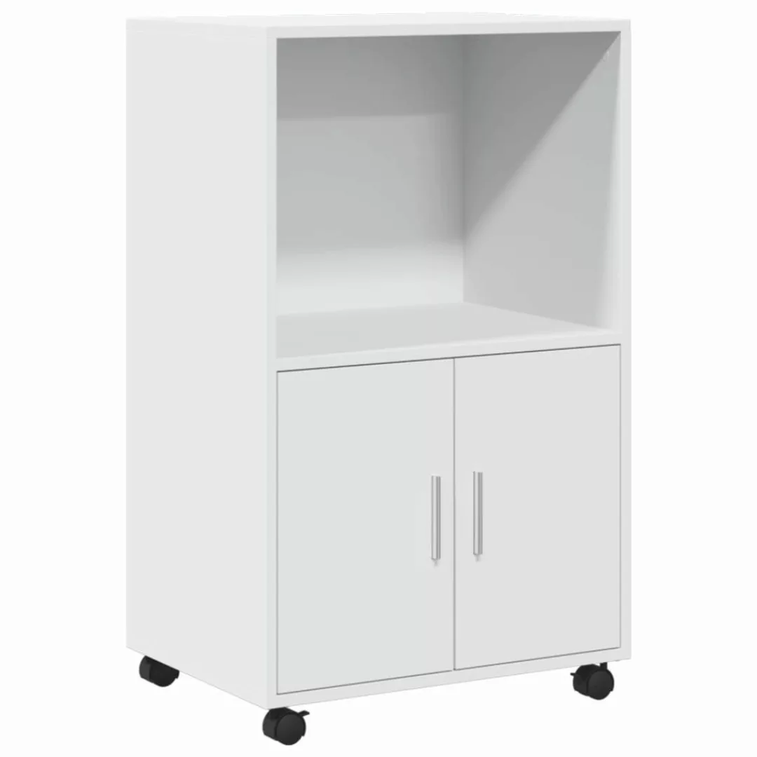 vidaXL Sideboard Rollschrank Weiß 55x40x91 cm günstig online kaufen