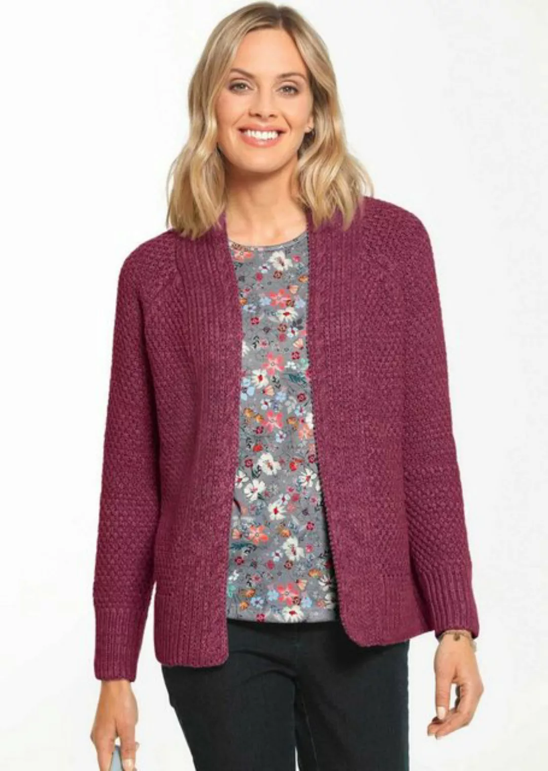 GOLDNER Strickjacke Kurzgröße: Zeitlose Strickjacke in Grobstrick günstig online kaufen