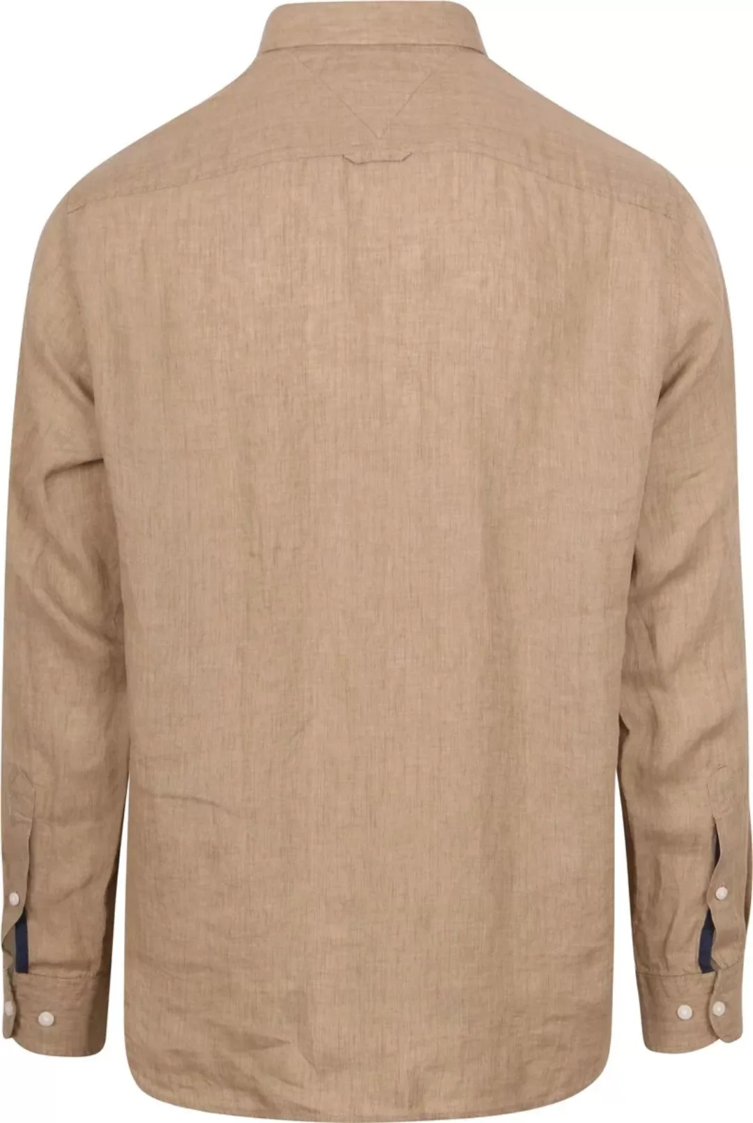 Tommy Hilfiger Hemd Leinen Beige - Größe M günstig online kaufen