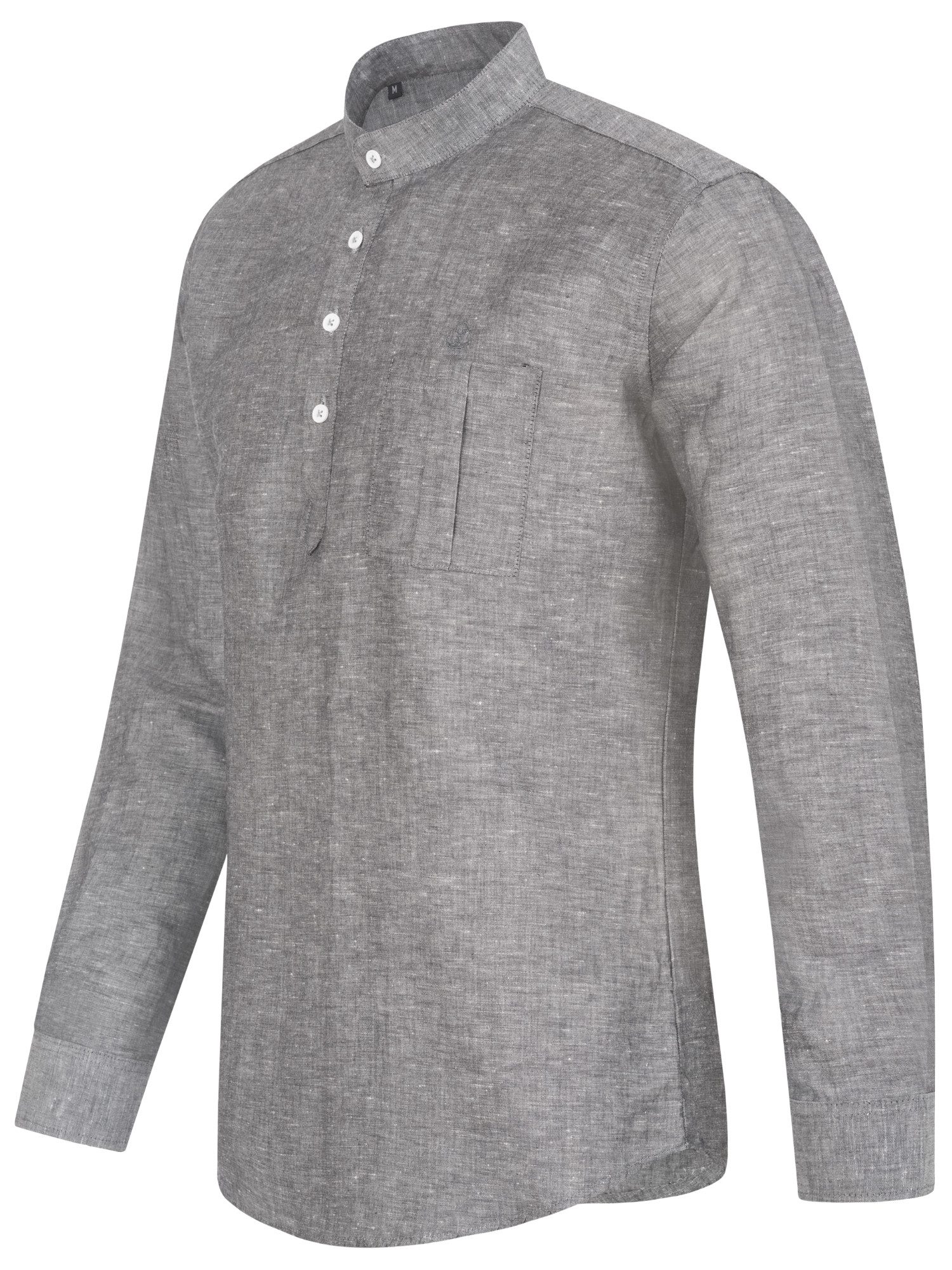 Indumentum Leinenhemd Herren Hemd Schlupfhemd Mao günstig online kaufen