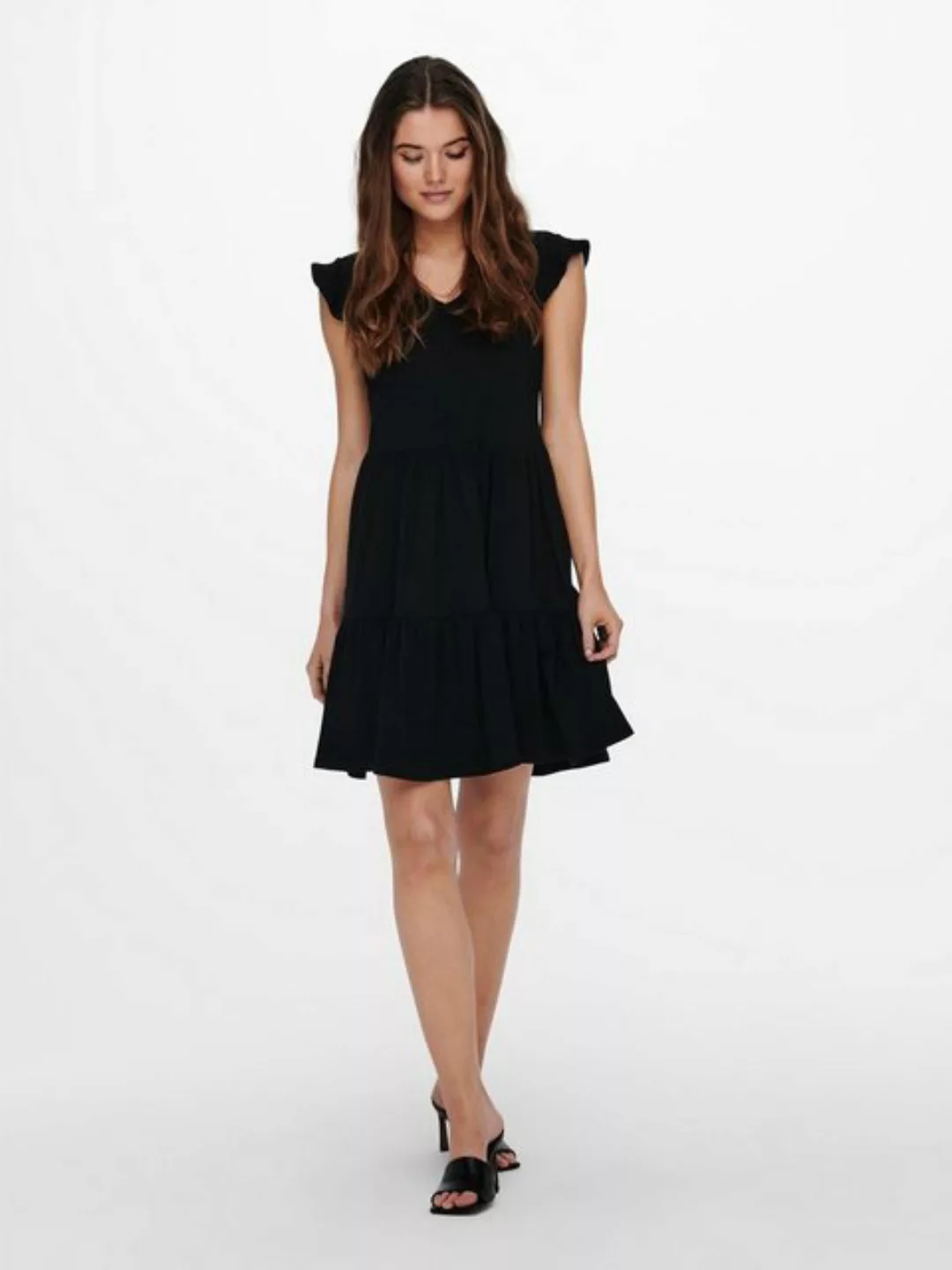 ONLY Jerseykleid ONLMAY CAP SLEEVES FRILL DRESS günstig online kaufen