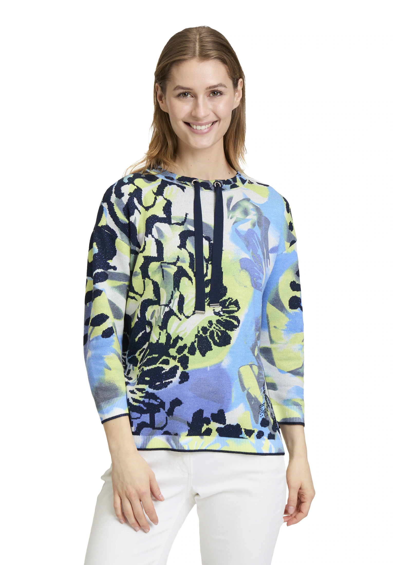 Betty Barclay Strickpullover "Betty Barclay Feinstrickpullover mit floralem günstig online kaufen