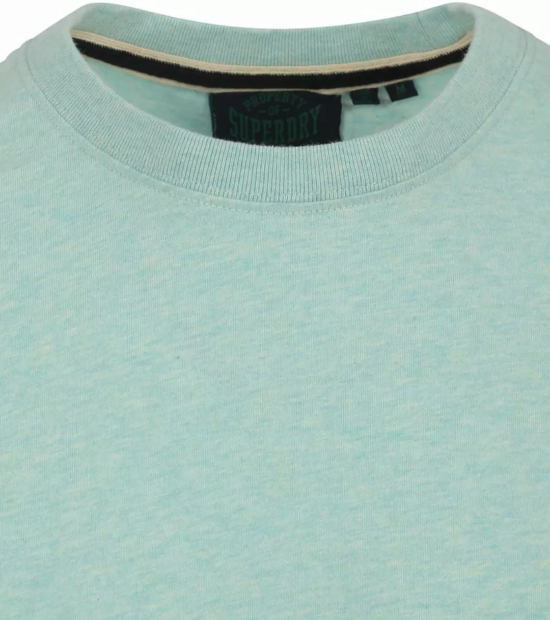 Superdry Classic T Shirt Melange Hellgrün - Größe S günstig online kaufen