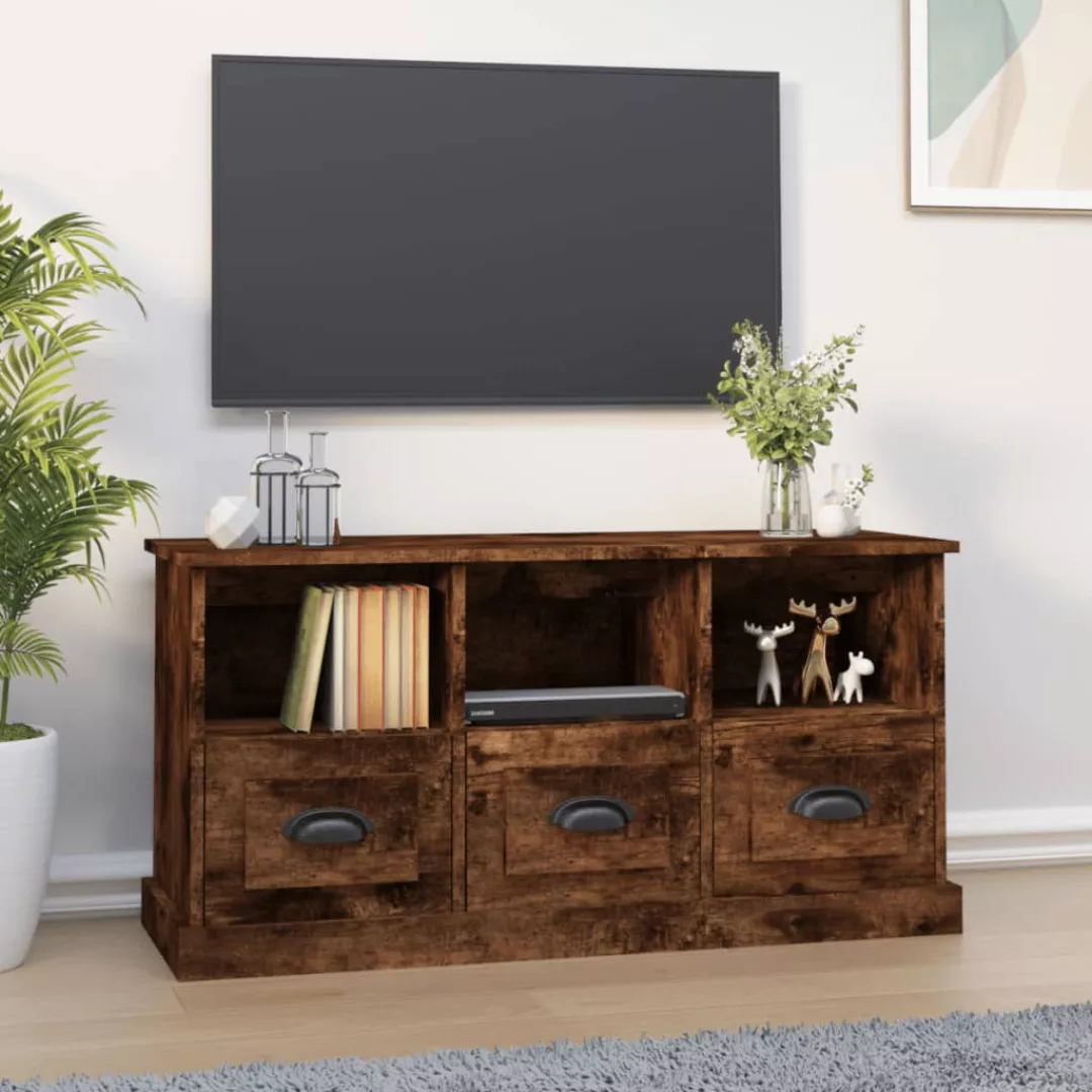 Vidaxl Tv-schrank Räuchereiche 100x35x50 Cm Holzwerkstoff günstig online kaufen