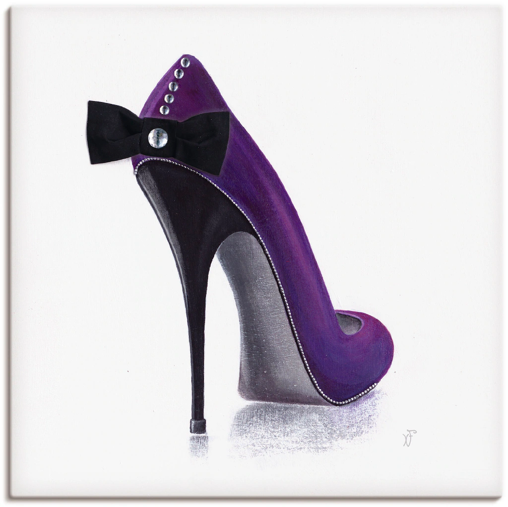 Artland Leinwandbild "Damenschuh - Violettes Modell", Modebilder, (1 St.), günstig online kaufen