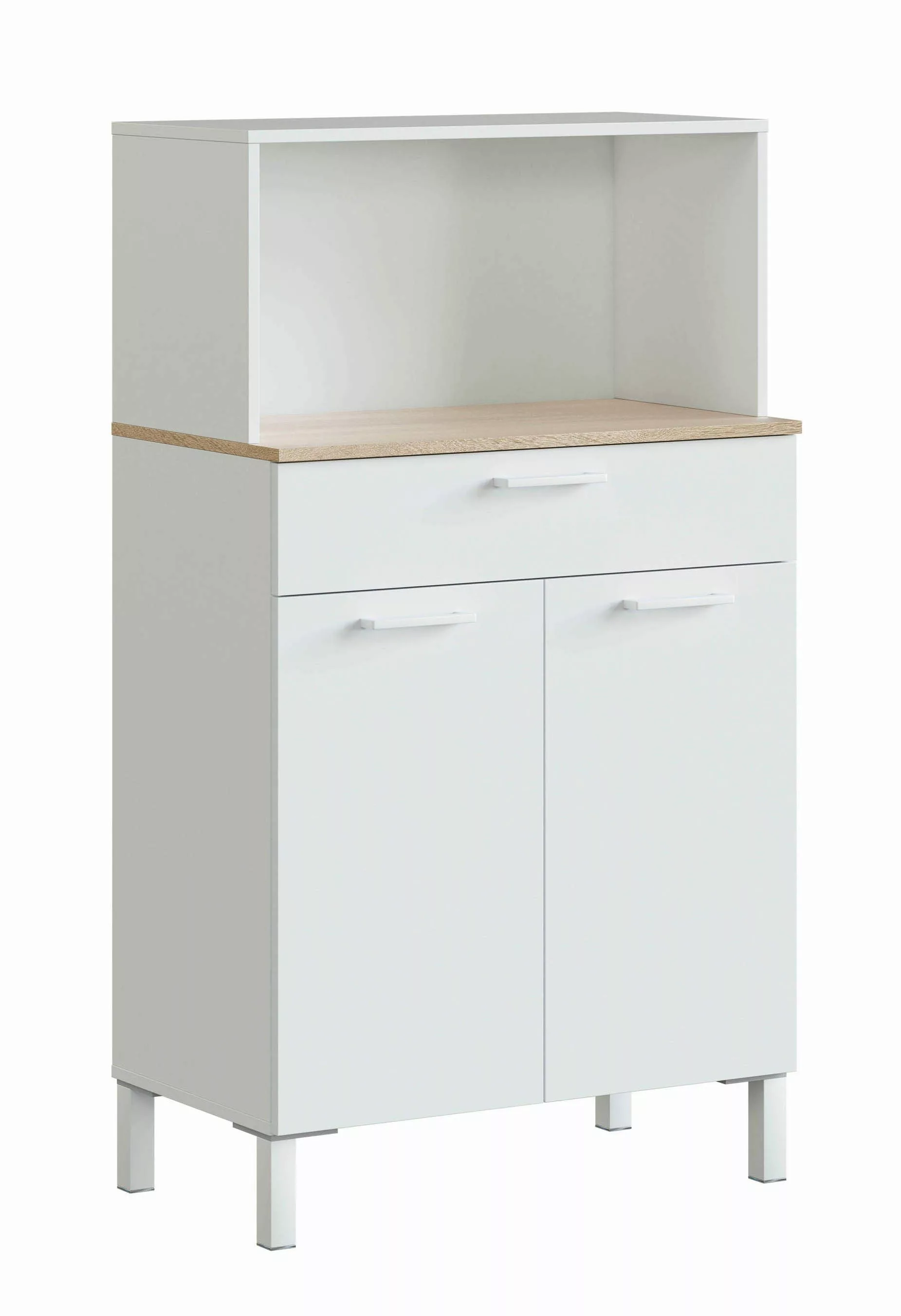 habeig Küchenbuffet Küchenschrank, Singleküche, Mehrzweckschrank, weiß, günstig online kaufen
