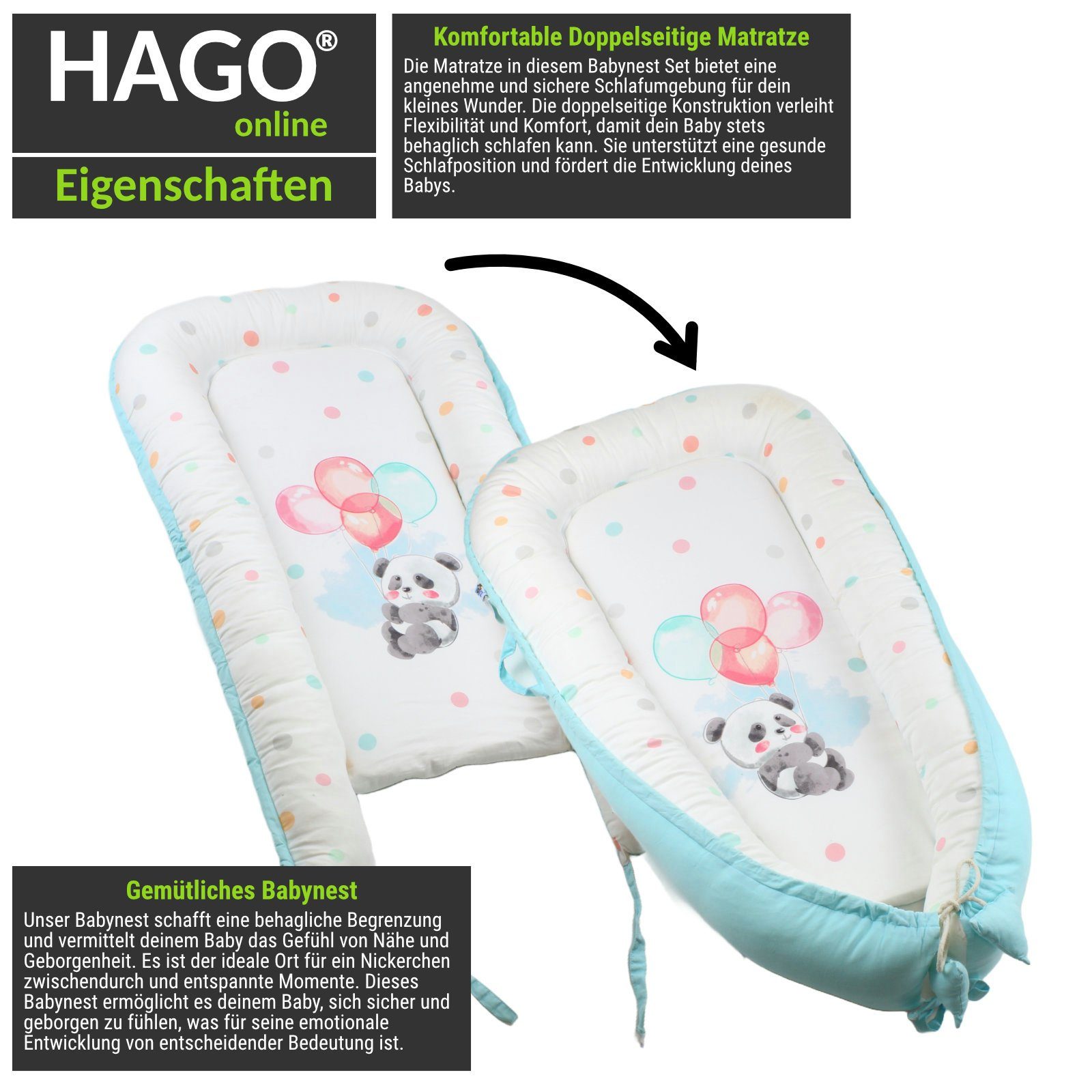 HAGO Babybett Babynest Nestchen Kokon Reisebett günstig online kaufen