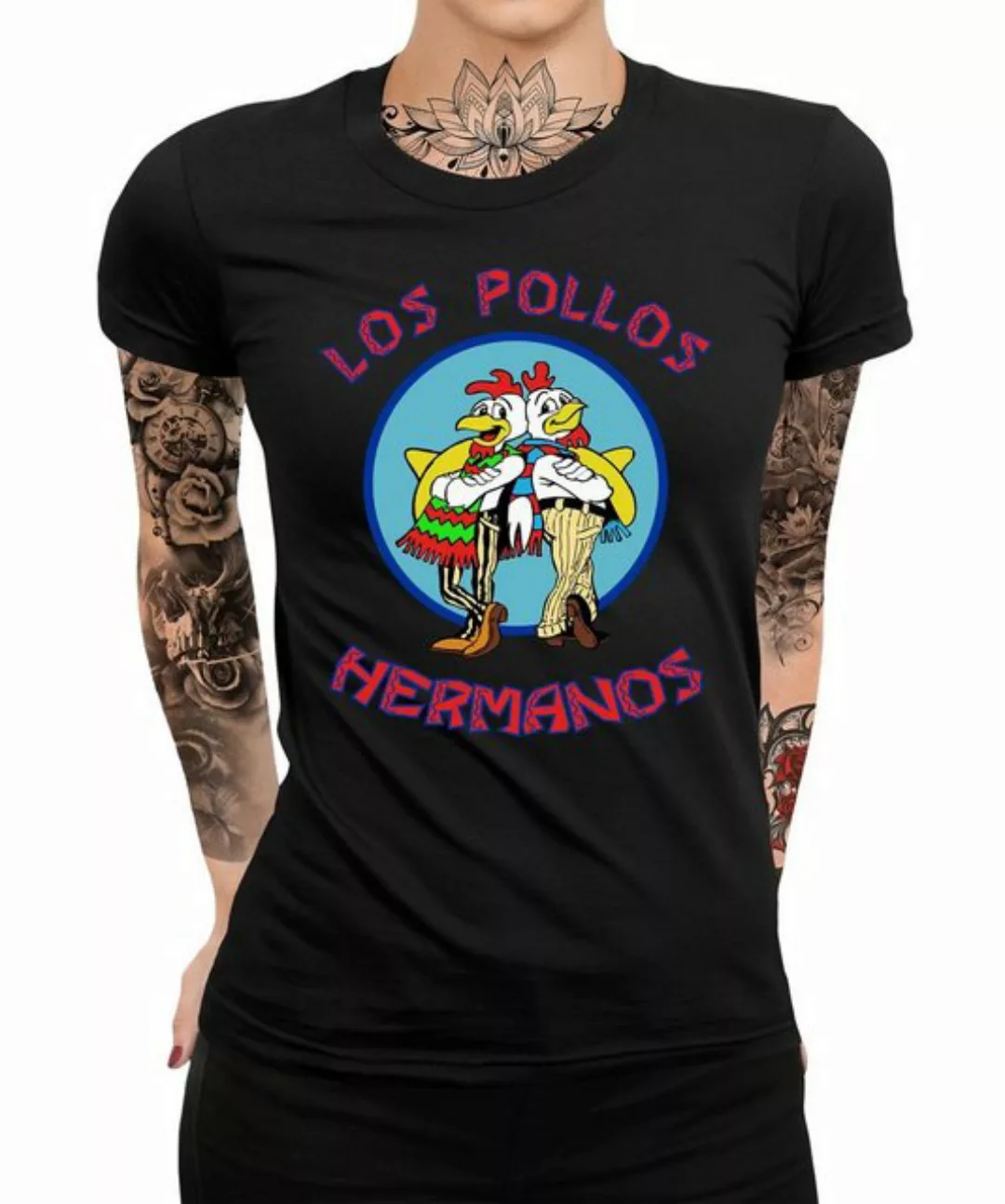 Quattro Formatee Kurzarmshirt Los Pollos Hermanos Bad Damen T-Shirt (1-tlg) günstig online kaufen