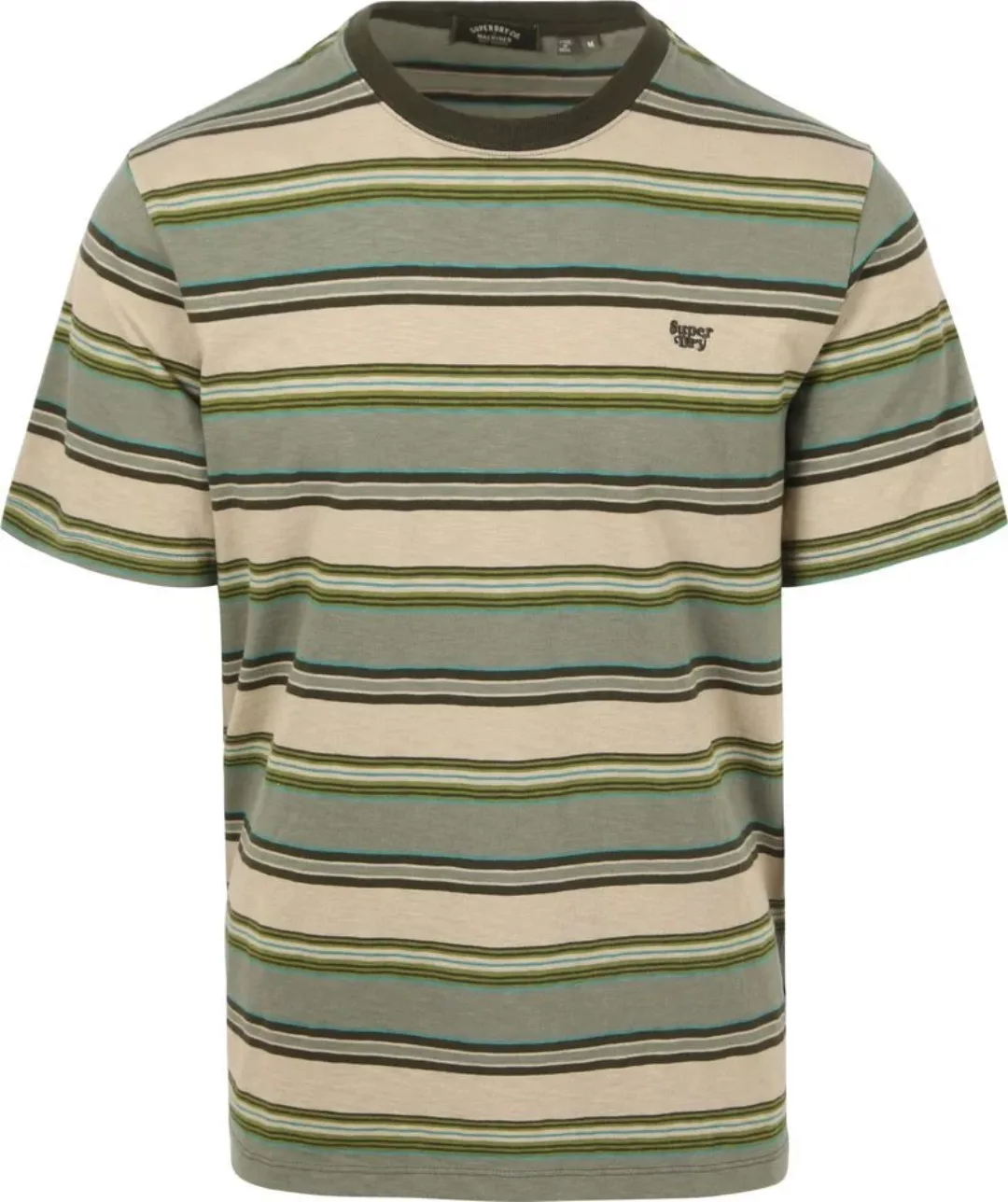 Superdry T Shirt Streifen Grün - Größe L günstig online kaufen
