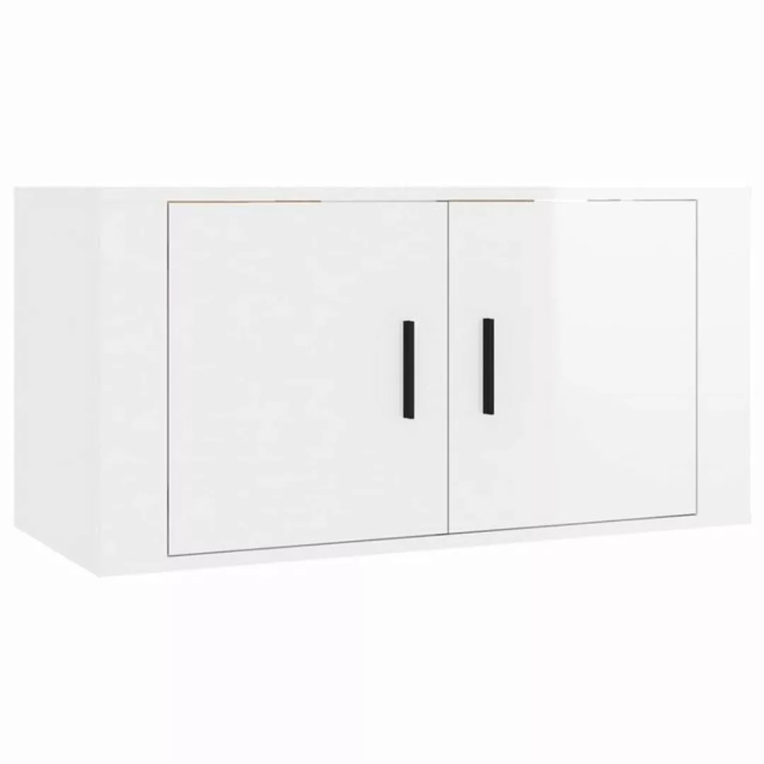 furnicato TV-Schrank TV-Wandschrank Hochglanz-Weiß 80x34,5x40 cm günstig online kaufen