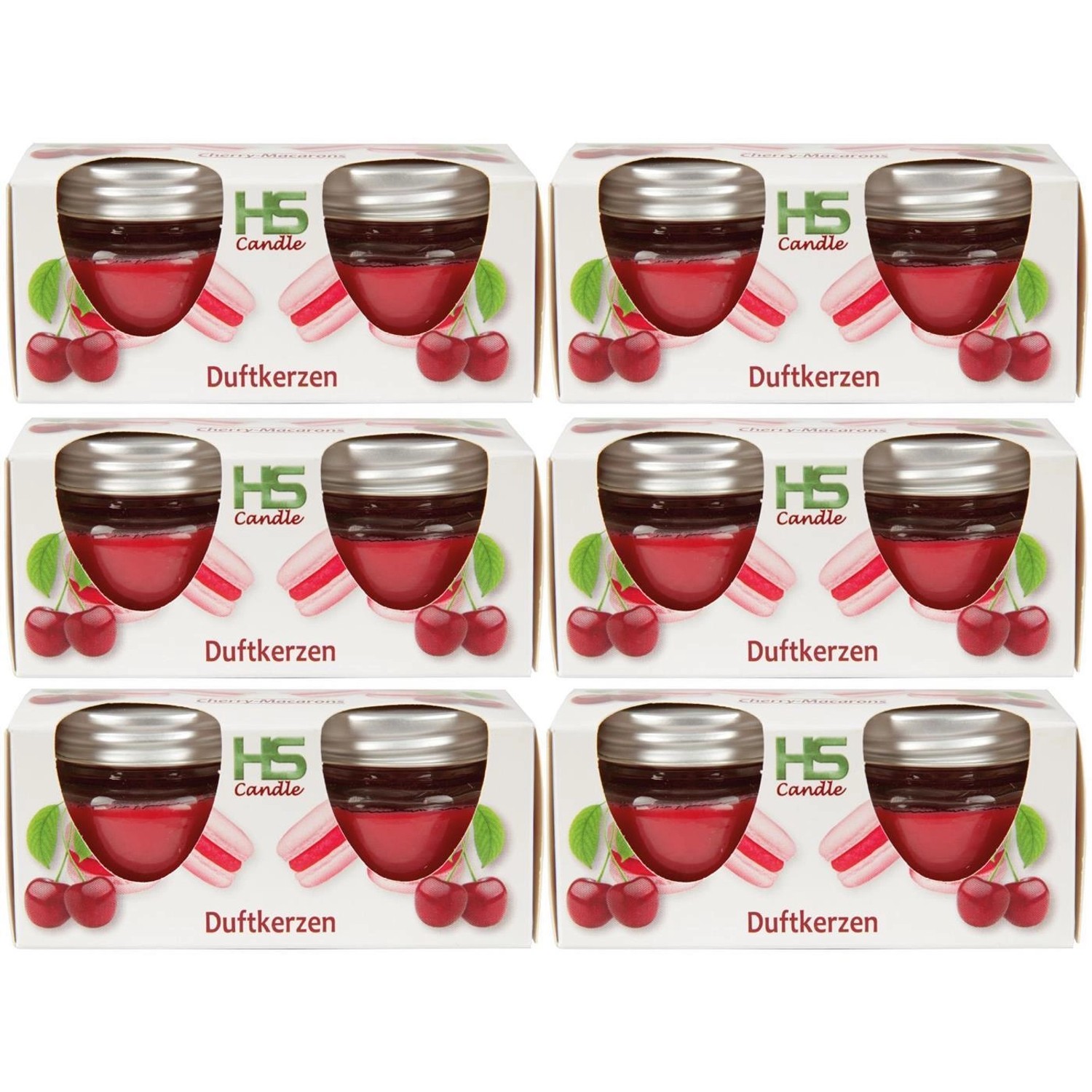 HS Candle Duftkerze Macaron Kerzen 12er Pack Cherry günstig online kaufen