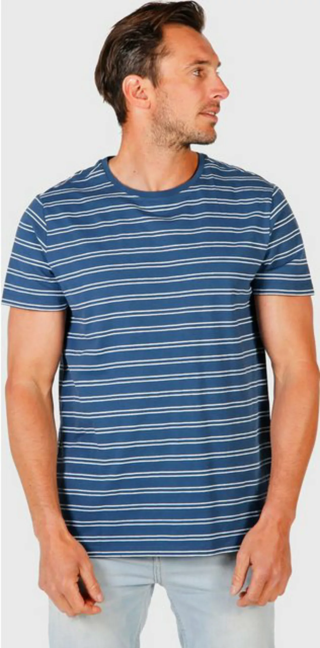 Brunotti T-Shirt Tim Twin Stripe Mens T-shirt Jeans Blue günstig online kaufen