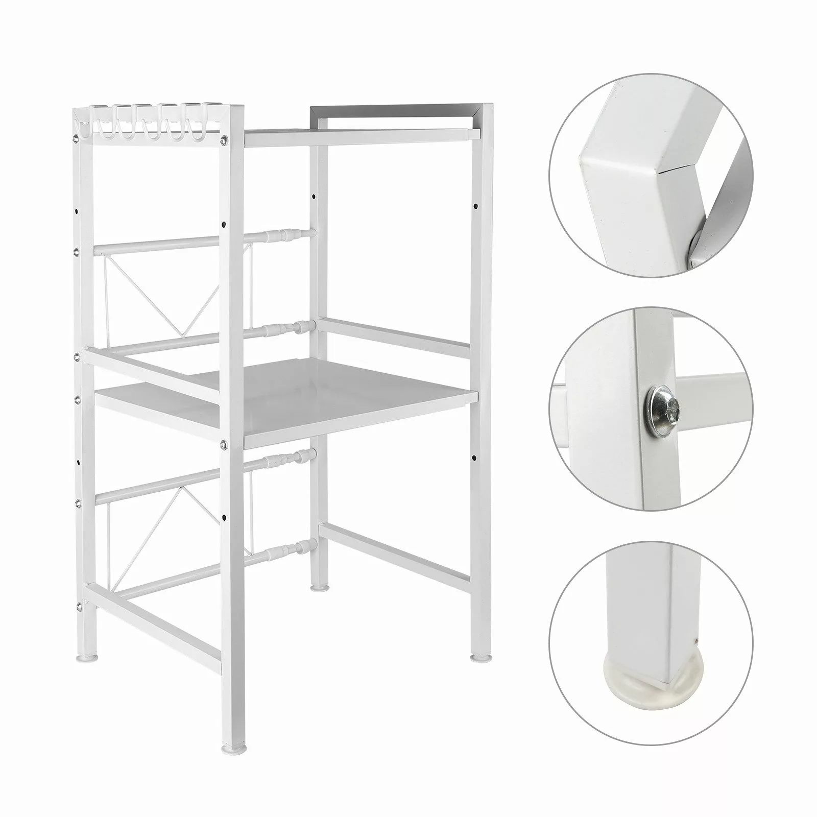 JEOBEST Regalelement Küchenregal Mikrowellenregal 2/3Stufig Erweiterbares günstig online kaufen