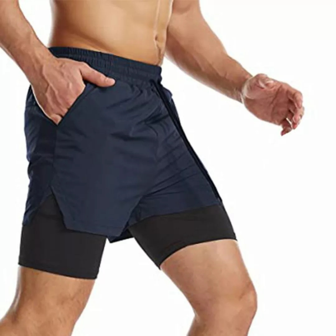 Lubgitsr Laufshorts Herren 2 in 1 Shorts Sommer Schnelltrocknende Laufshort günstig online kaufen