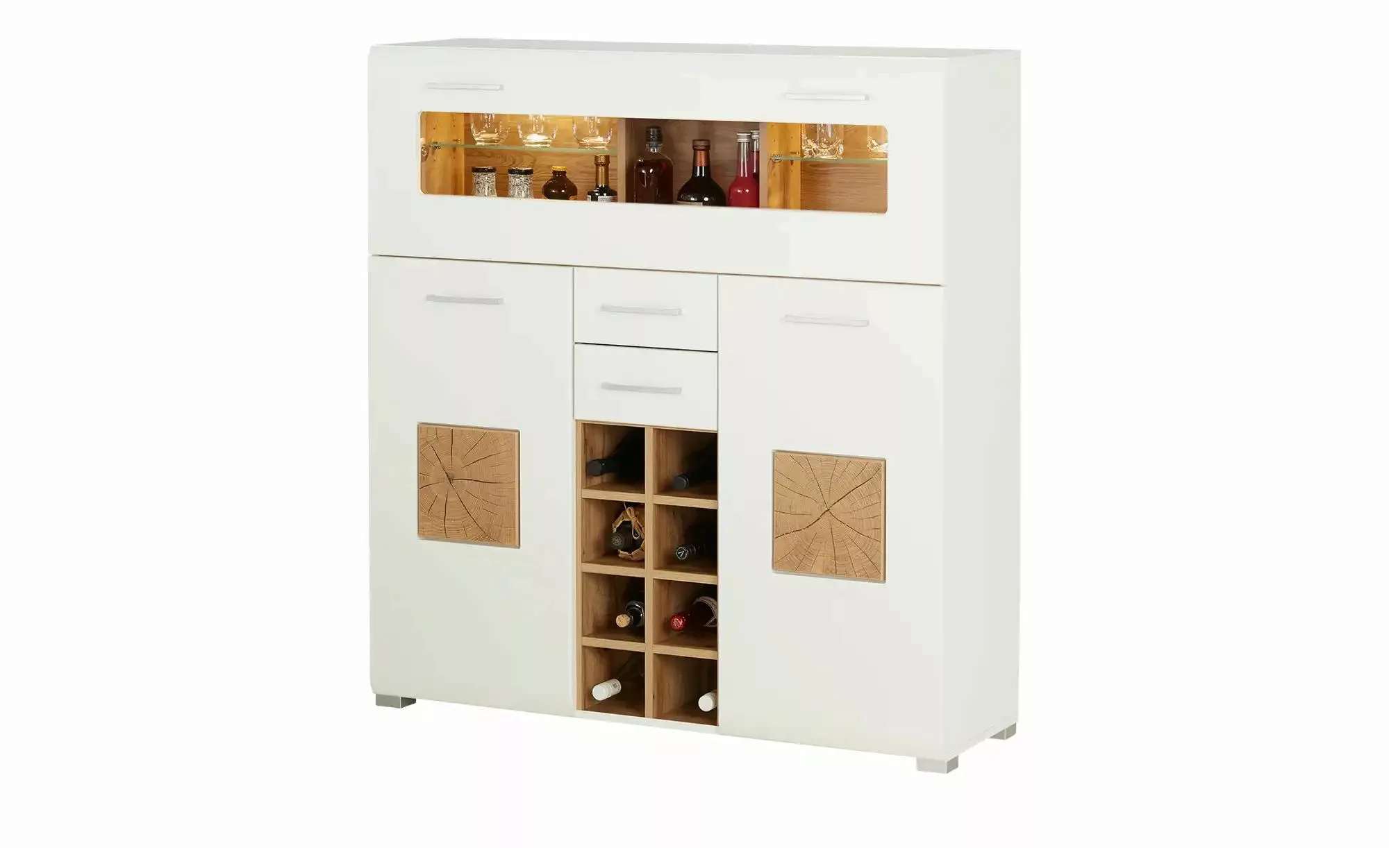 Barschrank  Cortina ¦ weiß ¦ Maße (cm): B: 120 H: 129 T: 37 Kommoden & Side günstig online kaufen