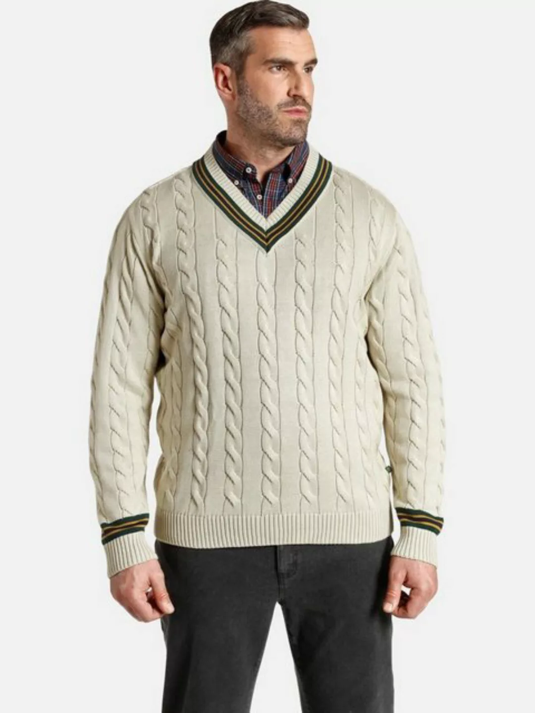 Charles Colby Strickpullover DUKE RONALD mit angesagtem Zopfmuster günstig online kaufen