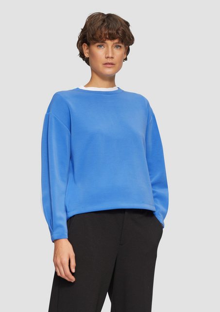 s.Oliver Sweatshirt Scuba-Sweatshirt aus Modalmix mit Faltendetail günstig online kaufen